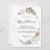 Invitation Eléphant sur un Baby shower mignon balançant (Dos)