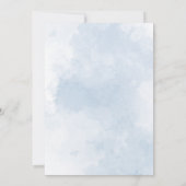 Invitation Elephant Vert Feuillage Boy Baby shower bleu (Dos)