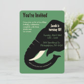 Invitation Eléphant vintage personnalisable (Debout devant)
