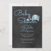 Invitation Éléphants à pois Baby Shower / Sprinkle Boho (Devant)