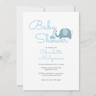 Invitation Éléphants à pois mignons Baby Shower / Sprinkle