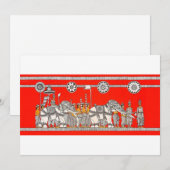 Invitation Éléphants blancs et danseurs de Kadyan (Devant / Derrière)