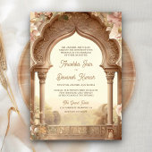 Invitation Éléphants de jardin floral Mariage indien du palai