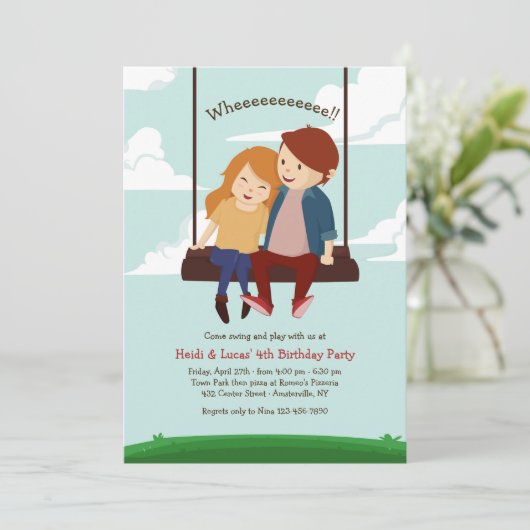 Invitation élevée de oscillation (Debout devant)