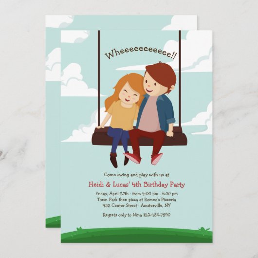 Invitation élevée de oscillation (Devant / Derrière)