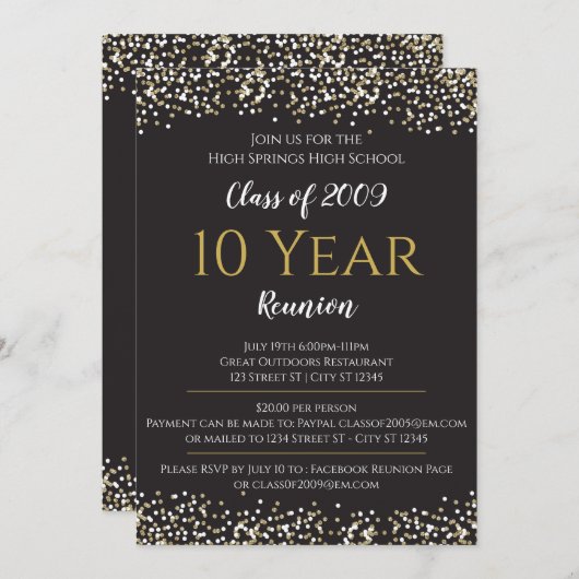 Invitation élevée de réunion scolaire (Devant / Derrière)