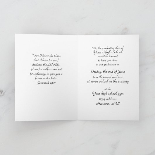 invitation élevée d'obtention du diplôme de shool (Intérieur)