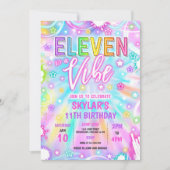 Invitation Eleven Est Une Vibe Neon Glow 11ème Anniversaire (Devant)