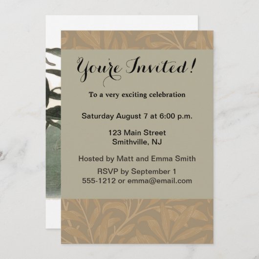 Invitation Elf Fairies Elves Lune Scène nocturne Oiseau Volan (Devant / Derrière)