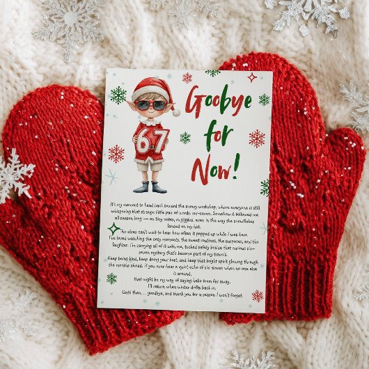 Invitation Elf Farewell Goodbye Letter Christmas 6 7 trend