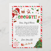 Invitation elf goodbye letter - elf return letter (Devant / Derrière)