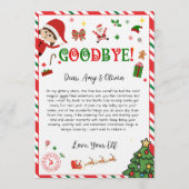 Invitation elf goodbye letter - elf return letter (Devant)