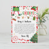 Invitation elf goodbye letter - elf return letter (Debout devant)