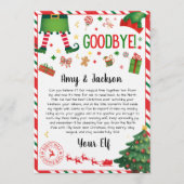 Invitation elf goodbye letter - elf return letter (Devant)