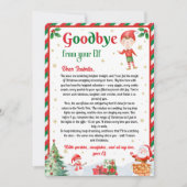Invitation Elf Goodbye Letter Goodbye from Elf Christmas (Devant)