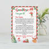 Invitation Elf Goodbye Letter Goodbye from Elf Christmas (Debout devant)