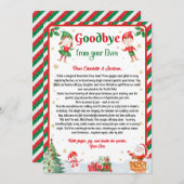Invitation Elf Goodbye Letter Goodbye from Elf Christmas (Devant / Derrière)