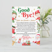 Invitation Elf Goodbye Letter Goodbye from Elf Christmas (Debout devant)