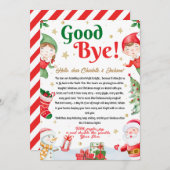 Invitation Elf Goodbye Letter Goodbye from Elf Christmas (Devant / Derrière)