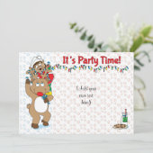 Invitation Elfe de la couleur de Noël (Debout devant)