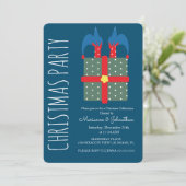 Invitation Elfe De Noël Moderne En Fête De Vacances Actuelle (Debout devant)