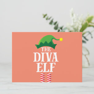Invitation Elfe Diva Ensemble de Famille pour la Fête de Noël