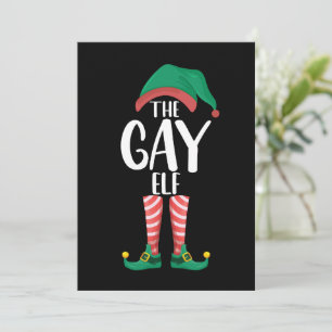 Invitation Elfe Gay LGTBQ Fête de Noël en famille