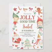 Invitation Elfes de Joyeux Anniversaire (Devant)