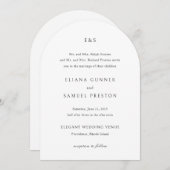 Invitation Eliana Monogramme Mariage classique (Devant / Derrière)