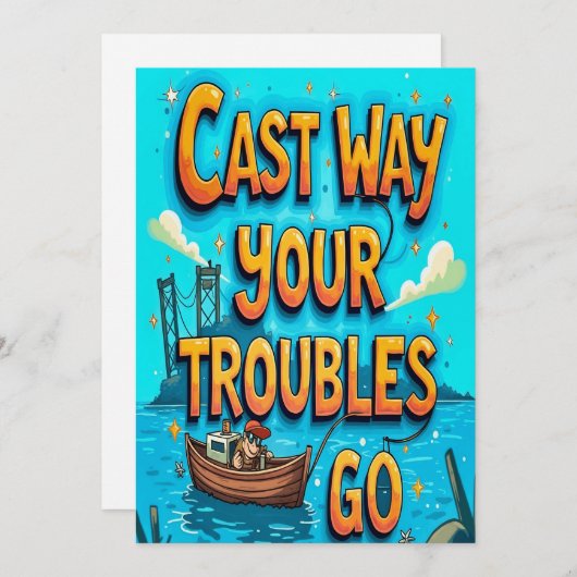 Invitation Éliminez vos problèmes (Devant / Derrière)