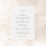 Invitation Elise Elegant Wedding<br><div class="desc">Elégante invitation de mariage avec un style classique alliant le serif traditionnel,  le sans serif moderne et les polices de caractères élégantes.</div>