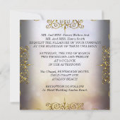 Invitation Elite Elégant Ensemble de Mariage Beige Or (Dos)