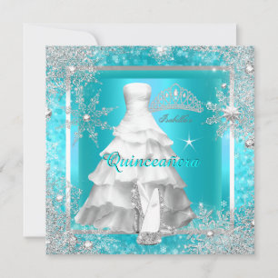 Invitation Elite Quinceañera Élégant Fête d'anniversaire sarc