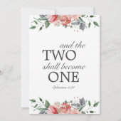Invitation Elizabeth Deux Deviendront Une Seule Chose Mariage (Dos)