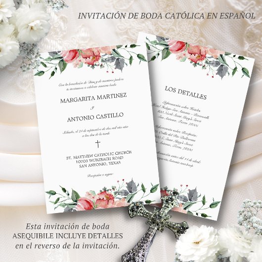 Invitation Elizabeth Invitacion de Boda Catolica Mariage