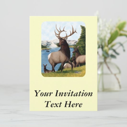 Invitation Elk Wapiti (Debout devant)