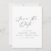 Invitation ELLA Elegant Minimalist Script Photo Enregistrer l (Devant)
