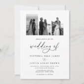 Invitation ELLA Modern Photo Collage Mariage (Devant)