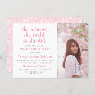 Invitation Elle a cru qu'elle pourrait ainsi elle a fait