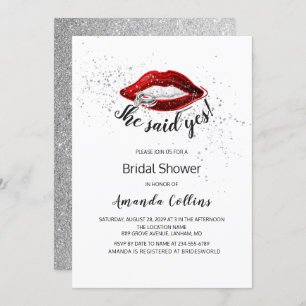 Invitation ELLE A DIT la Fête de la mariée OUI moderne