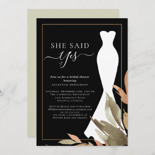 Invitation Elle A Dit Oui Aquarelle Chute Feuilles Fête des m