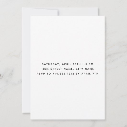 Invitation Elle A Dit Oui Calligraphie (Dos)