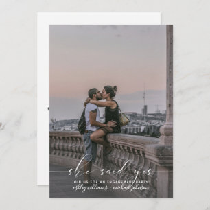 Invitation Elle A Dit Oui Calligraphie