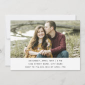 Invitation Elle A Dit Oui Calligraphie 2 Photo Engagement (Dos)