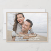 Invitation Elle A Dit Oui Calligraphie Blush Gold Fiançailles (Devant)