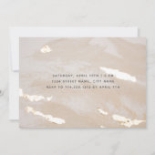 Invitation Elle A Dit Oui Calligraphie Blush Gold Fiançailles (Dos)