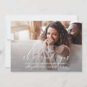 Invitation Elle A Dit Oui Calligraphie QR Code Engagement Par (Devant)