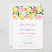 Invitation Elle A Dit Oui ! Fête d'engagement Citrons & Carre (Devant)