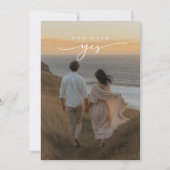 Invitation Elle A Dit Oui Fête des mariées Photo Coastal Clif (Devant)