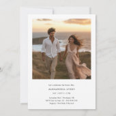 Invitation Elle A Dit Oui Fête des mariées Photo Coastal Clif (Dos)